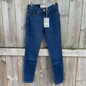 Everlane Jeans Ankle Mid-Rise‎ Skinny Stretch Blue Denim Size 23 Sustainable NWT